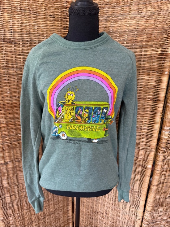 Out of Print Tops - Out of Print Green Bookmobile Graphic Sweatshirt